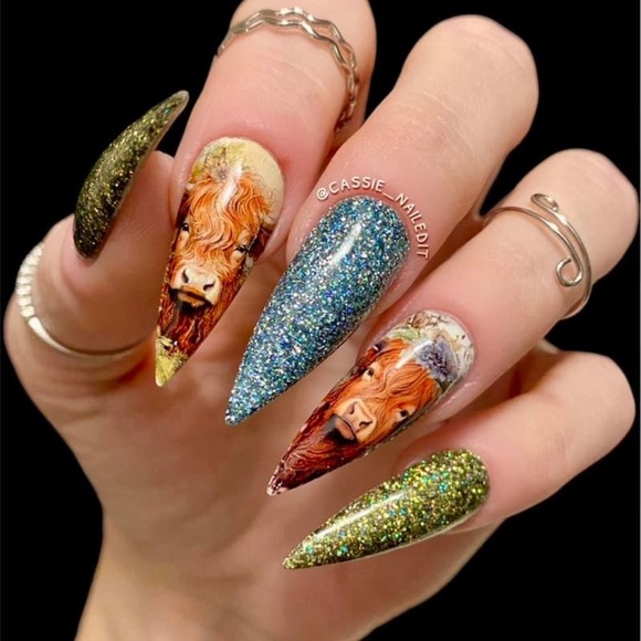 Sparkle & Co Green Holographic Glitter Nail Dip Powder IWIA 29 So No Wifi - Picture 7 of 8